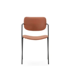 No name VELURA Lot de 2 chaises en simili cuir et métal