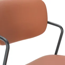 Best No name VELURA Lot de 2 tabourets de bar en simili cuir et métal H67cm