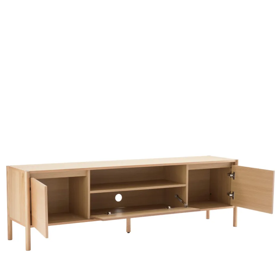 New Drawer VERADE Meuble TV 2 portes 1 tiroir en bois L180cm
