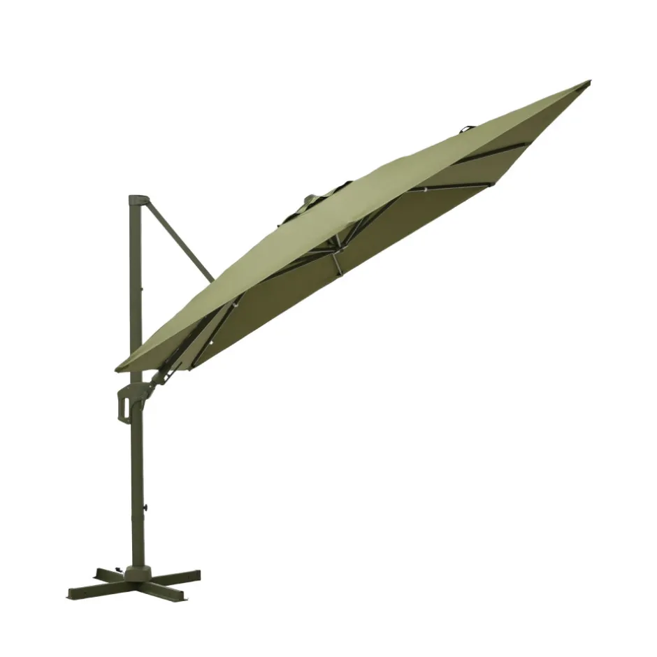 Best Drawer VEYA Parasol carré déporté en aluminium 3x3m