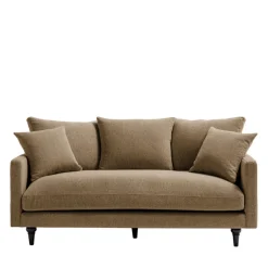 Best Drawer VILLABON Canapé 3 places en tissu pieds tournés