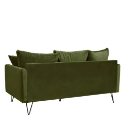 Online Drawer VILLABON Canapé 3 places en velours pieds épingles noirs