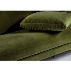 Online Drawer VILLABON Canapé 3 places en velours pieds épingles noirs