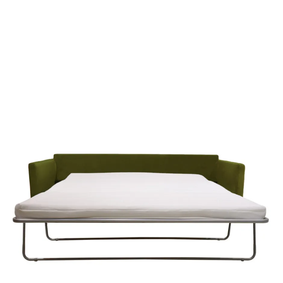 Best Drawer VILLABON Canapé convertible 4 places en velours pieds bois foncé