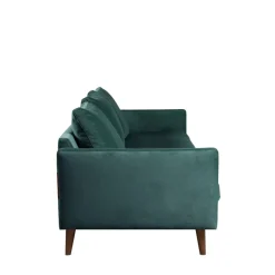 Best Drawer VILLABON Canapé convertible 4 places en velours pieds bois foncé