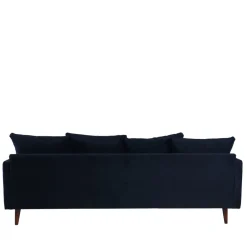 Best Drawer VILLABON Canapé convertible 4 places en velours pieds bois foncé