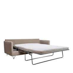 Sale Drawer VILLABON Canapé convertible 3 places en velours pieds épingles noirs