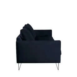 Sale Drawer VILLABON Canapé convertible 3 places en velours pieds épingles noirs
