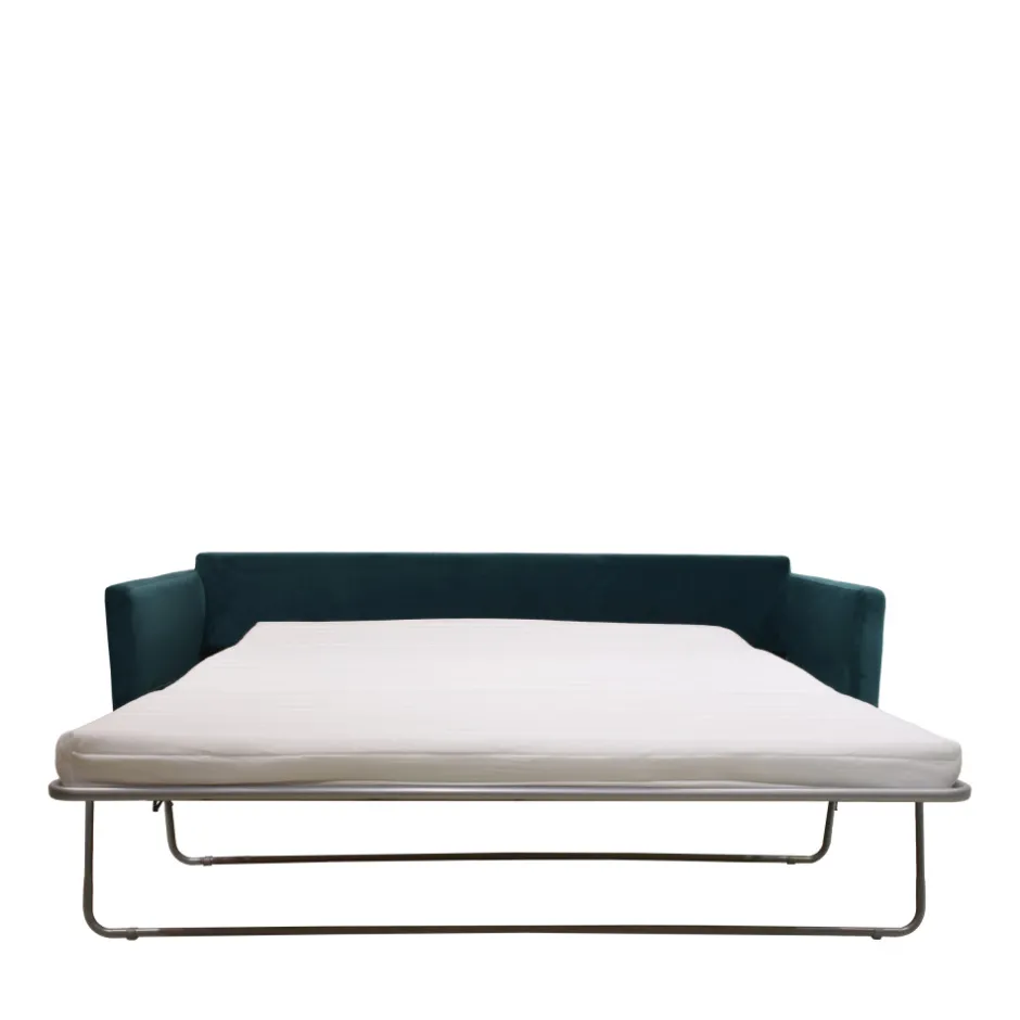 Discount Drawer VILLABON Canapé convertible 4 places en velours pieds épingles noirs