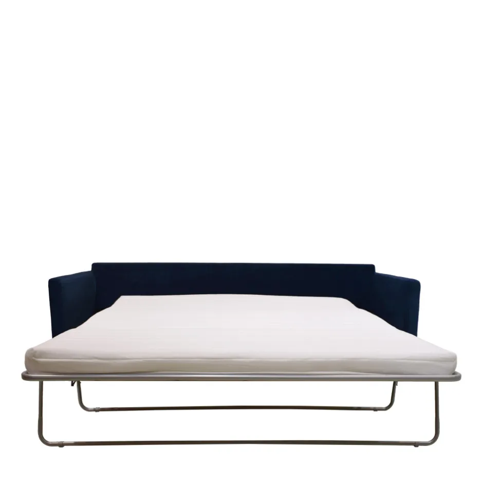 Discount Drawer VILLABON Canapé convertible 4 places en velours pieds épingles noirs