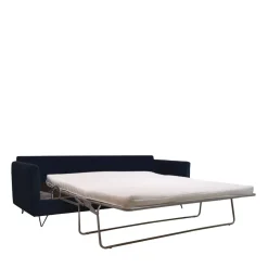 Discount Drawer VILLABON Canapé convertible 4 places en velours pieds épingles noirs
