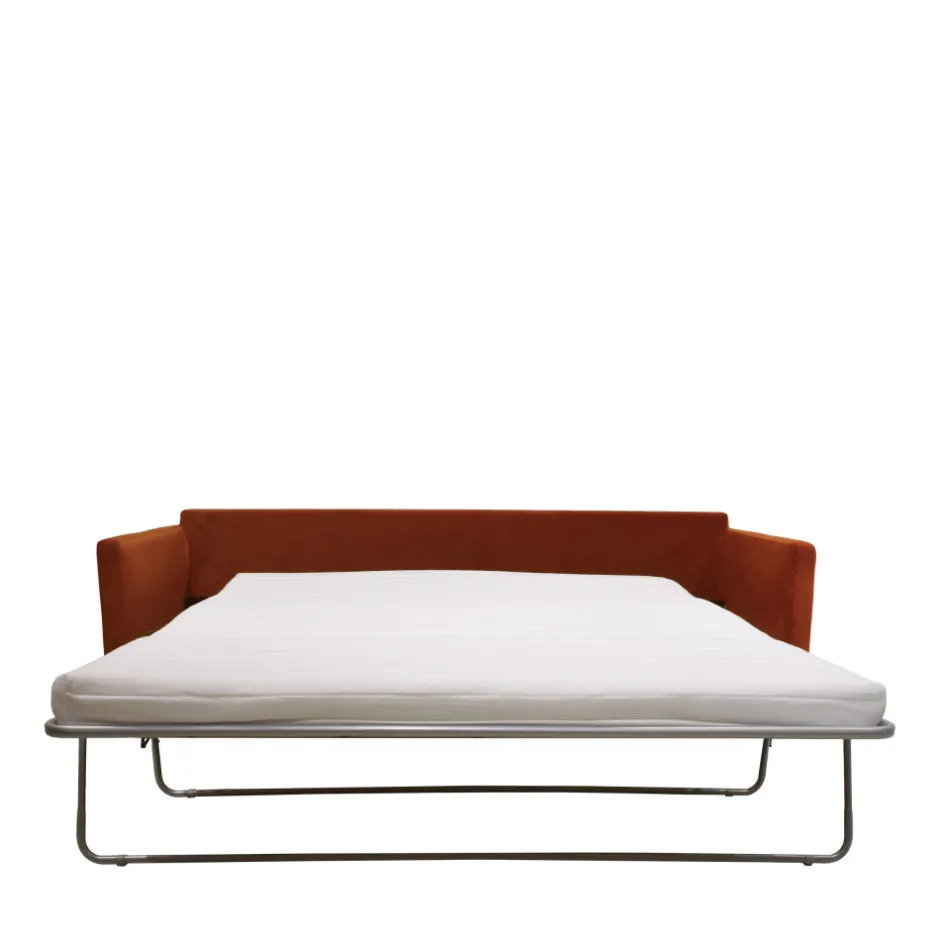 Discount Drawer VILLABON Canapé convertible 4 places en velours pieds épingles noirs