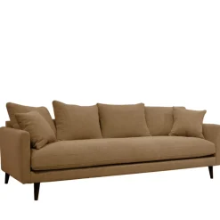 Sale Drawer VILLABON Canapé convertible 4 places en tissu pieds bois foncé