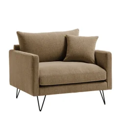 Hot Drawer VILLABON Fauteuil XL en tissu pieds épingles noirs
