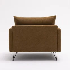 Hot Drawer VILLABON Fauteuil XL en tissu pieds épingles noirs