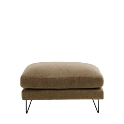 Sale Drawer VILLABON Pouf en tissu pieds épingles noirs