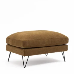 Sale Drawer VILLABON Pouf en tissu pieds épingles noirs