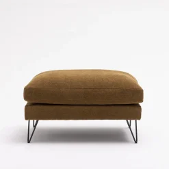 Sale Drawer VILLABON Pouf en tissu pieds épingles noirs