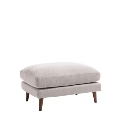 Outlet Drawer VILLABON Pouf en tissu pieds bois foncé