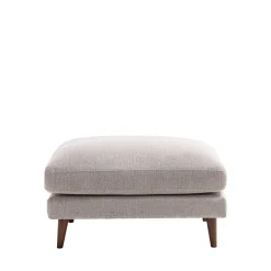 Outlet Drawer VILLABON Pouf en tissu pieds bois foncé