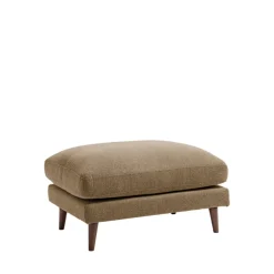 Outlet Drawer VILLABON Pouf en tissu pieds bois foncé