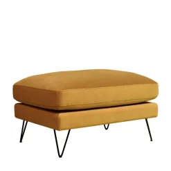 Hot Drawer VILLABON Pouf en velours pieds épingles noirs