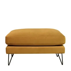 Hot Drawer VILLABON Pouf en velours pieds épingles noirs