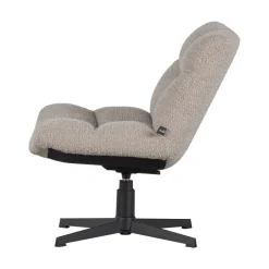 Online Woood VINNY Fauteuil pivotant en tissu bouclette