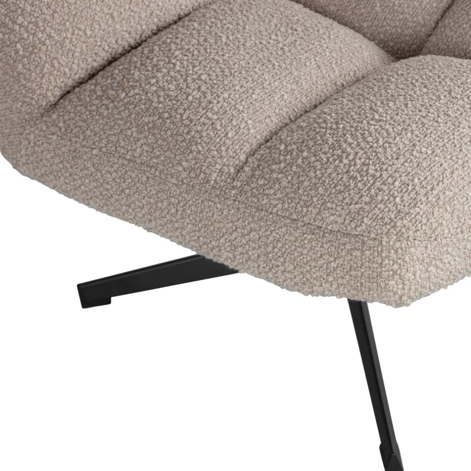 Online Woood VINNY Fauteuil pivotant en tissu bouclette