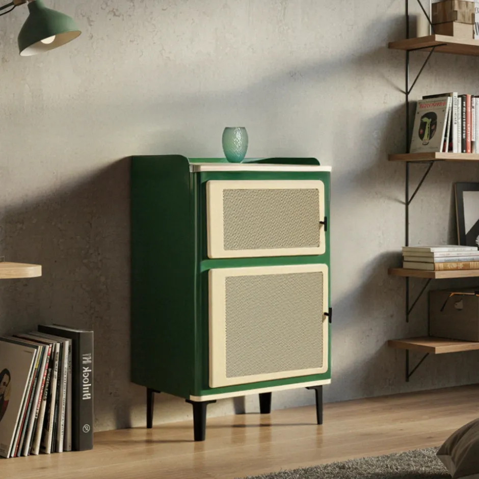 Best Drawer VINTAGIO Petit meuble de rangement 2 portes en métal H94cm