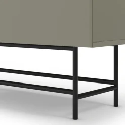 New No name VINTARA Buffet haut 4 portes en bois et métal H128cm