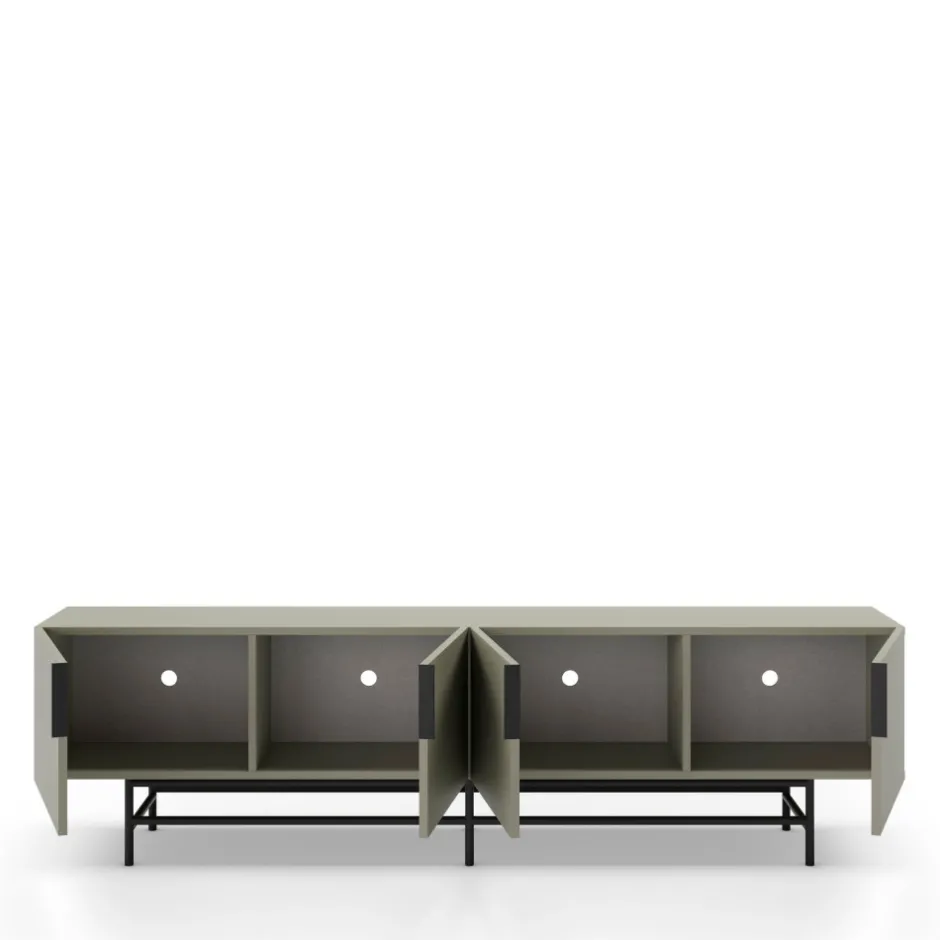 Sale No name VINTARA Meuble TV 4 portes en bois et métal L200cm