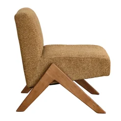 New Drawer VINTO Fauteuil en tissu pieds bois