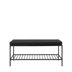 Hot House Nordic VITA Banc en tissu et métal avec étagère L100cm