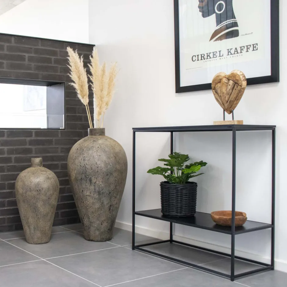 House Nordic VITA Console 2 étagères en bois et métal