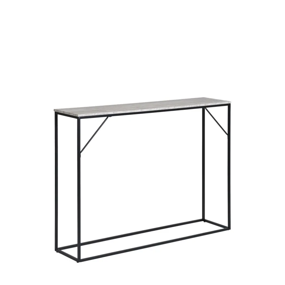 Clearance House Nordic VITA Console effet travertin et métal