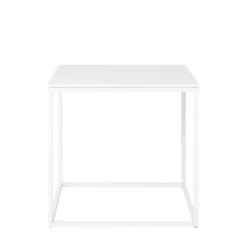 Outlet House Nordic VITA Table d'appoint en bois et métal blanc