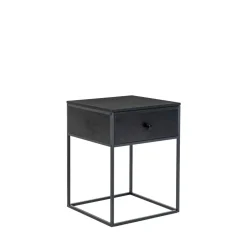 New House Nordic VITA Table de chevet avec tiroir en bois et métal