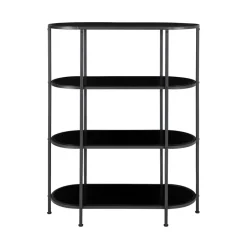 Discount House Nordic VITA Étagère ovale en bois et métal 85x111cm