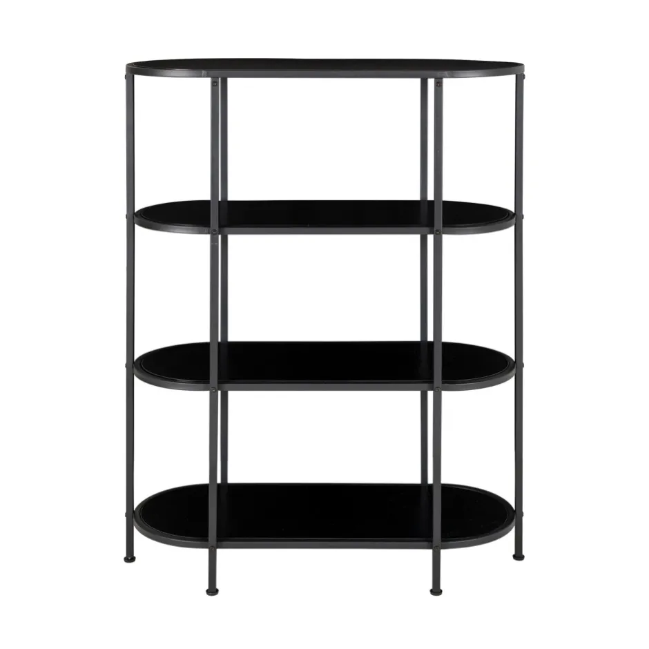 Discount House Nordic VITA Étagère ovale en bois et métal 85x111cm
