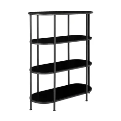 Discount House Nordic VITA Étagère ovale en bois et métal 85x111cm