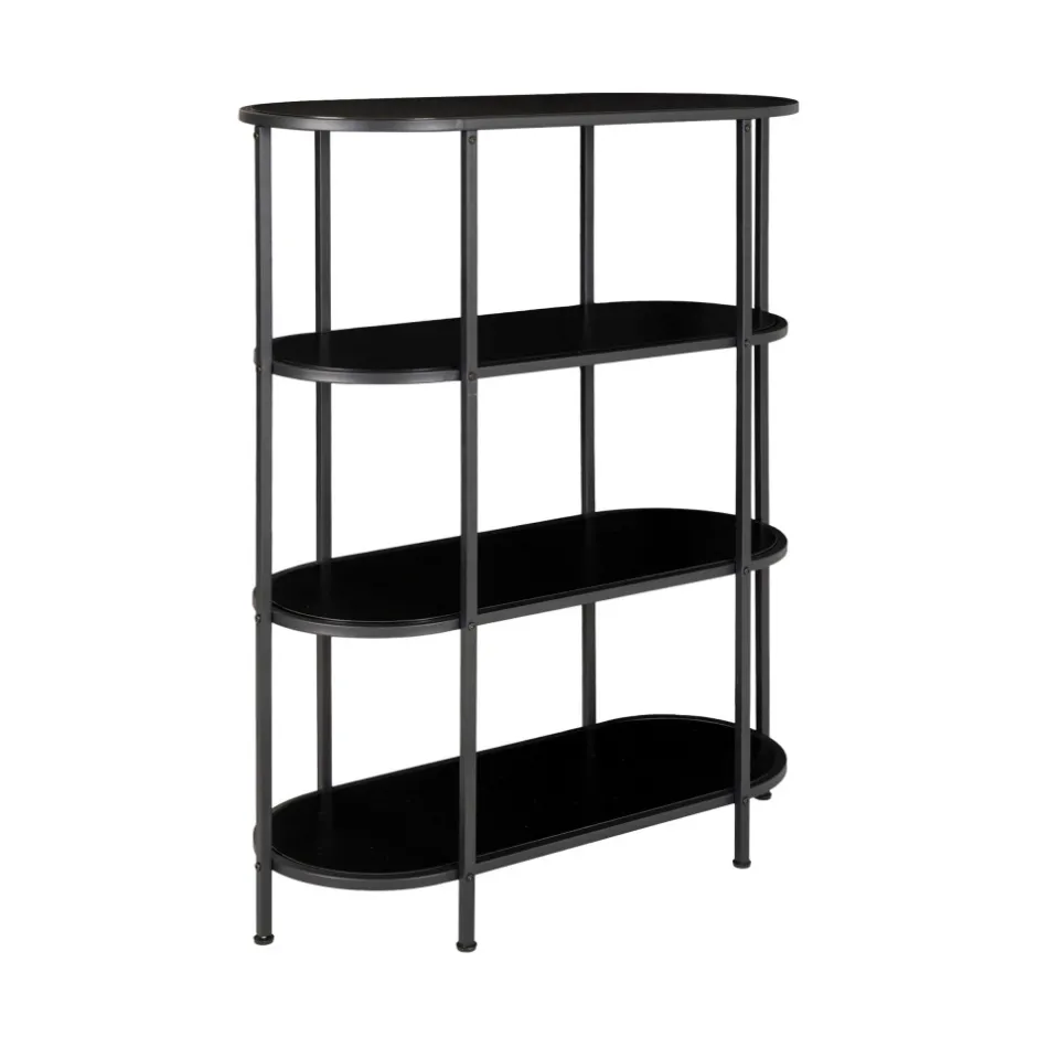 Discount House Nordic VITA Étagère ovale en bois et métal 85x111cm