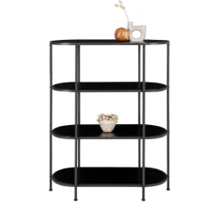 Discount House Nordic VITA Étagère ovale en bois et métal 85x111cm