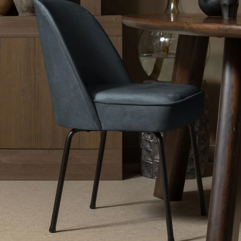 Best Woood VOGUE Lot de 2 chaises design en velours