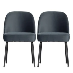 Best Woood VOGUE Lot de 2 chaises design en velours