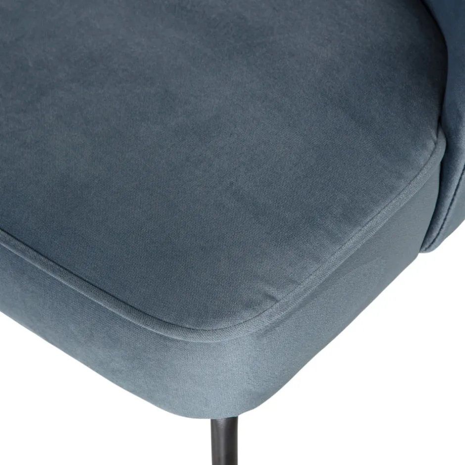 Best Woood VOGUE Lot de 2 chaises design en velours