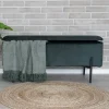 Clearance House Nordic WATFORD Banc avec coffre de rangement en velours et métal