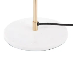 Online Leitmotiv WAVED DOME Lampe à poser en métal et marbre
