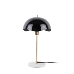 Online Leitmotiv WAVED DOME Lampe à poser en métal et marbre