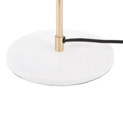Online Leitmotiv WAVED DOME Lampe à poser en métal et marbre